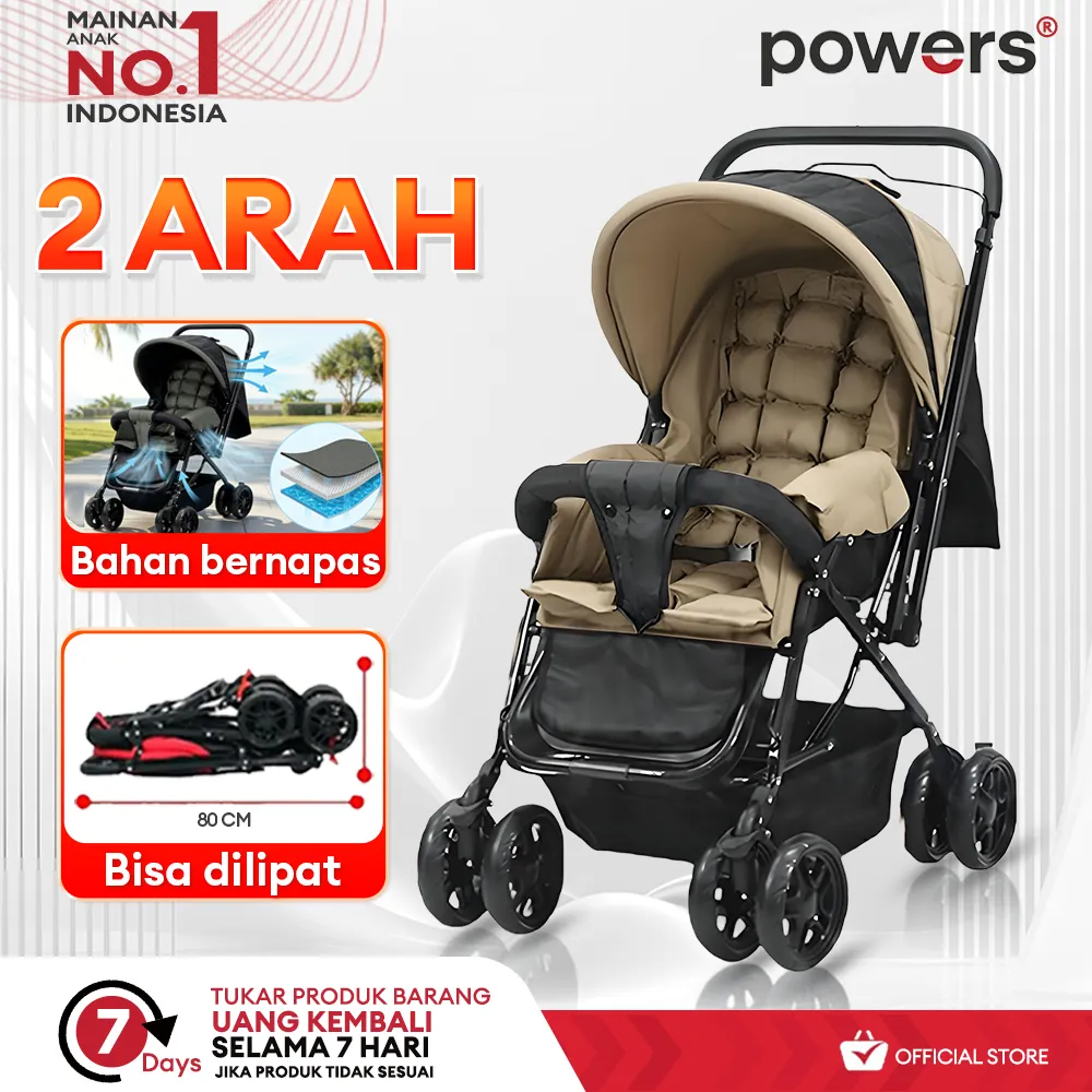 [Garansi 30 Tahun] Stroller Baby Lipat Ringan Travelling Troli Bayi Cabin Size Stroller Bayi 2 Arah