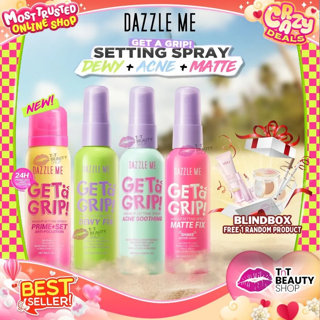 DAZZLE ME Get a Grip! Makeup Setting Spray Series Dewy Matte Acne Setting Spray | TnT Beauty Shop