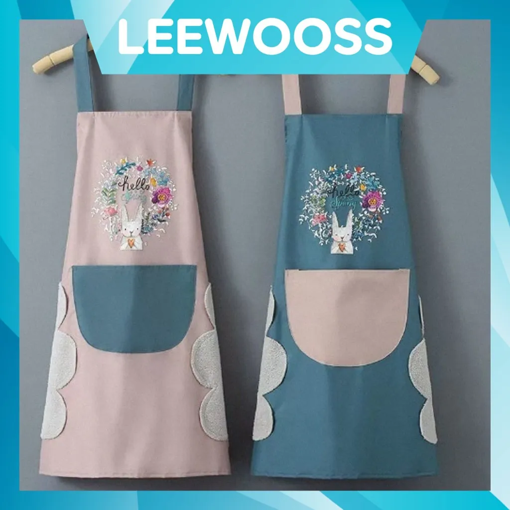 LEEWOOS H5296 Celemek Apron Masak Karakter Waterproof Anti Minyak