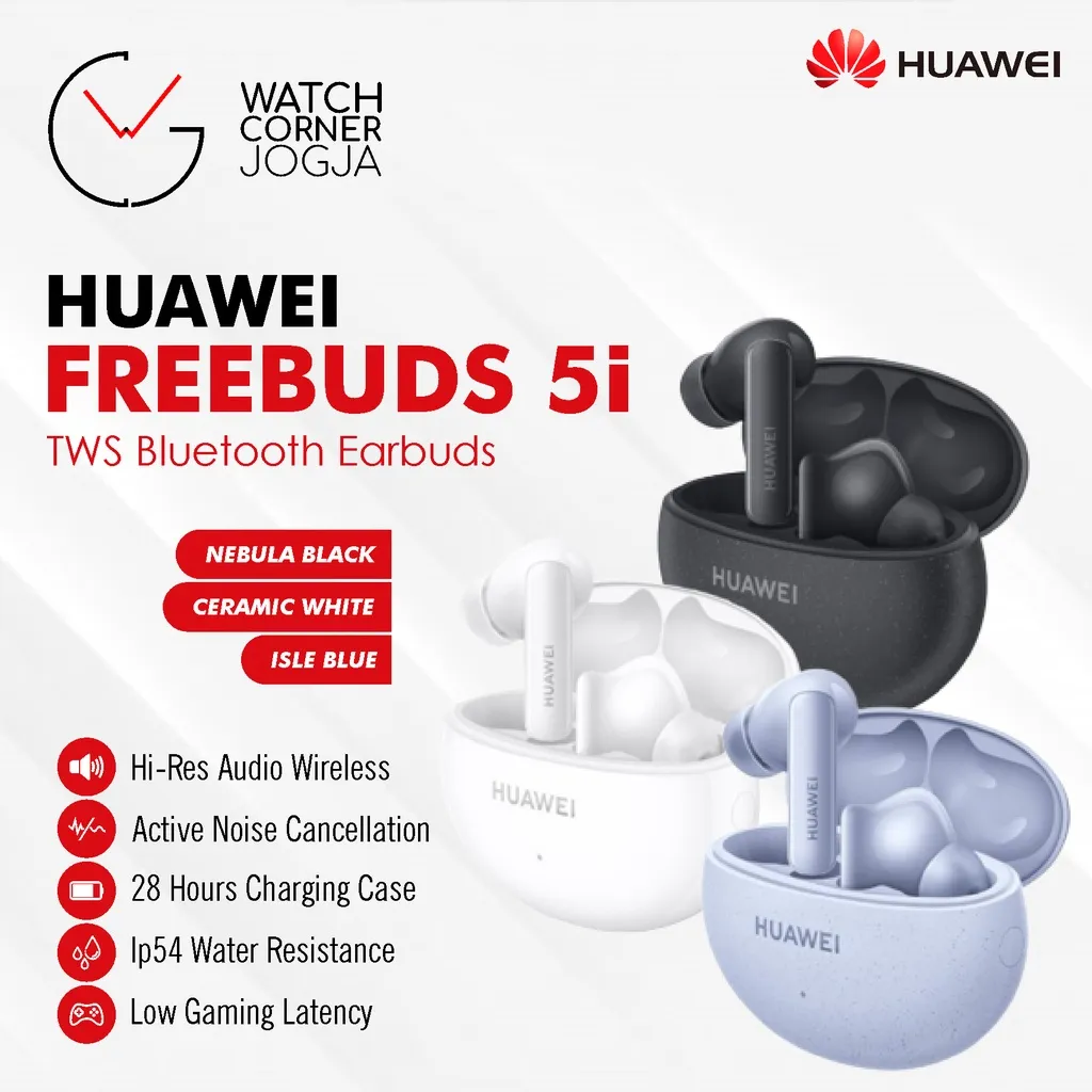 HUAWEI FreeBuds 5i Wireless Earphone TWS Hi-Res Sound 42dB ANC GARANSI