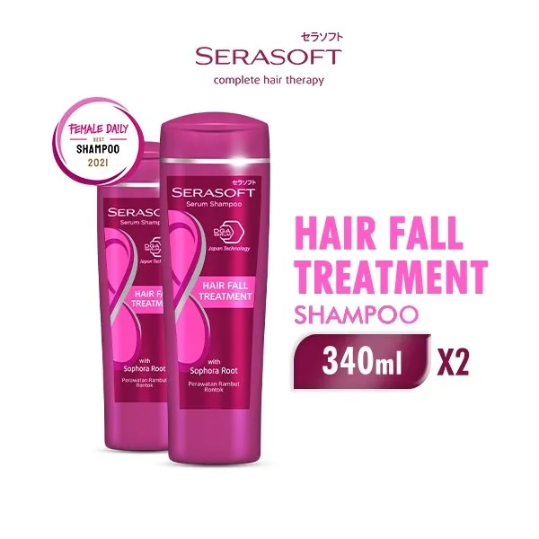 Serasoft Serum Shampoo Hair Fall Treatment Botol 340 ml x2