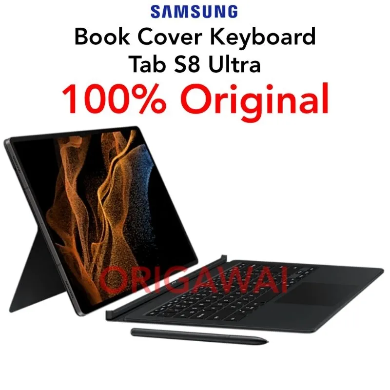 Samsung Galaxy Tab S8 Ultra Original Keyboard Book Cover Bookcover S7 Plus