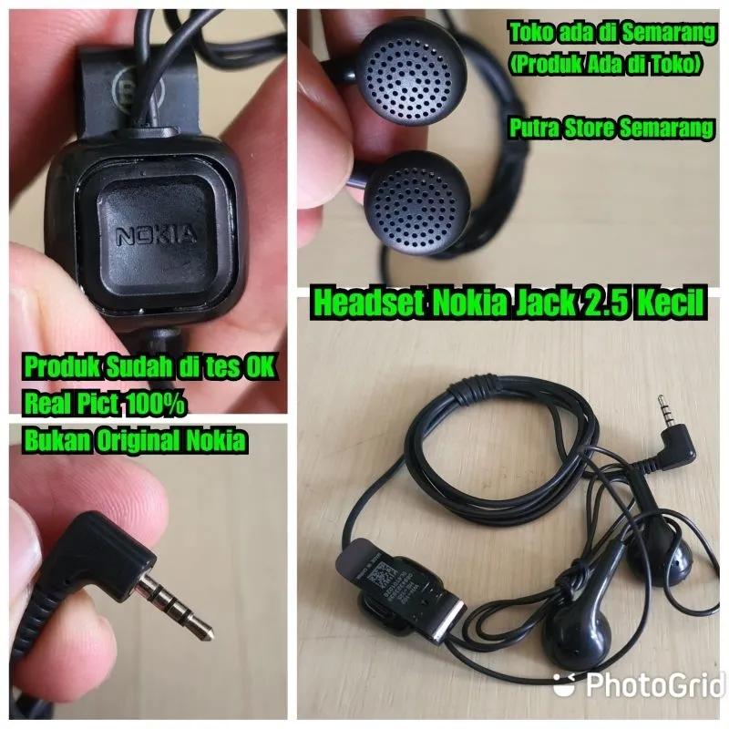 Headset Nokia Jack 2.5mm Hf Nokia 6300 2300 dll Earphone Nokia Jarum Kecil