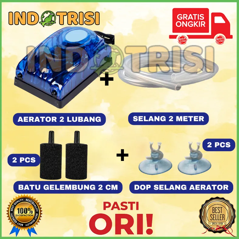 Paket Aerator 2 Lubang Paket Lengkap Aerator Aquarium Komplit