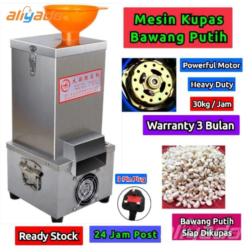 Mesin Pengupas Bawang Putih Komersial Mesin Pengupas Cepat Stainless Steel Mesin Pengolah Makanan bal