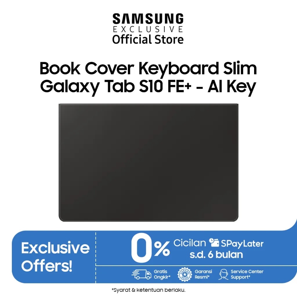 Book Cover Keyboard Slim Samsung Galaxy Tab S10 FE+ - AI Key