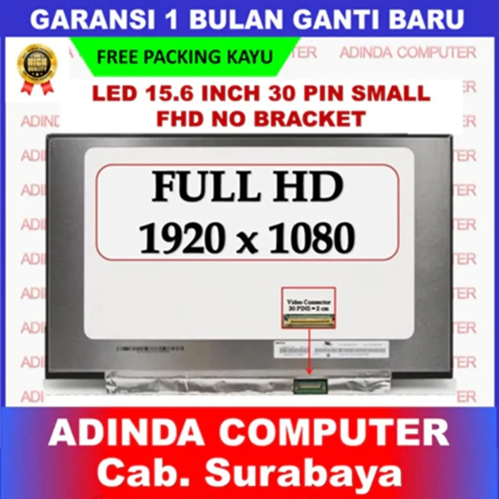 LCD LED Huawei Matebook D15 I5 BOH-WAQ9R 518129 15.6 15 Inch 30 Pin 30pin Small Narrow FHD Full HD No Bracket Kuping Baut