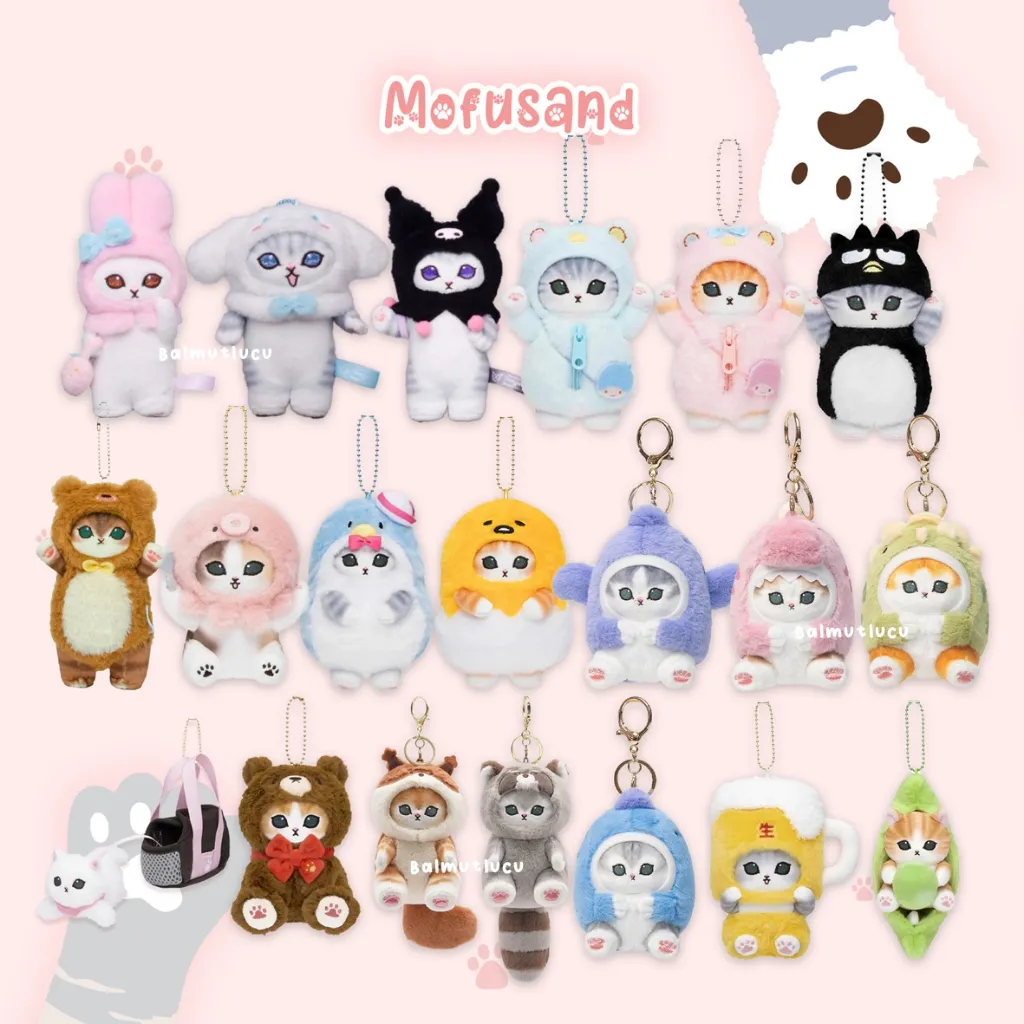 BALMUTLUCU | Mofusand Cat Neko Costume Mini Doll Keychain | Gantungan Kunci Boneka Kecil Karakter Lucu Kualitas Premium
