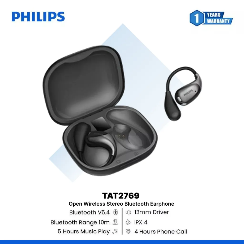 Philips TAT2769 Open Wireless Stereo Bluetooth Earphone Open Ear