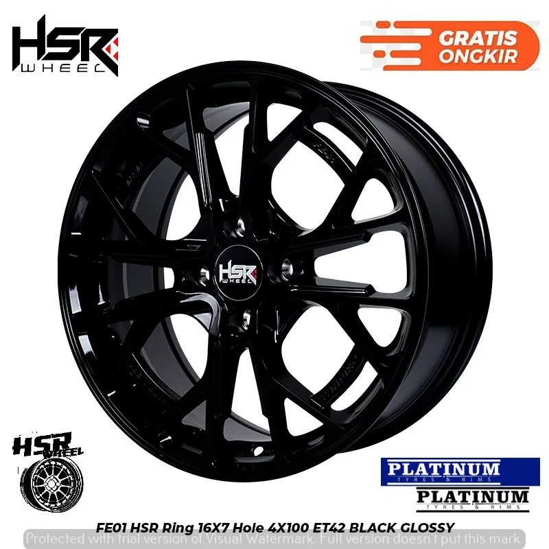 VELG MOBIL AYLA VIOS SIGRA MOBILIO COROLLA JAZZ VELG HSR MODEL FE01 RING16 PCD 4X100