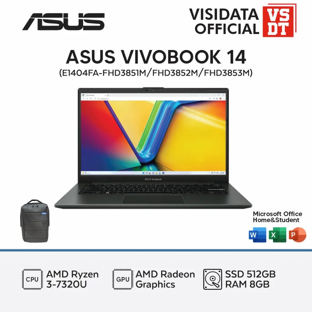 ASUS Vivobook Go 14 E1404FA-FHD3851M Ryzen 3-7320U 8GB 512GB 14"FHD Win11 OHS
