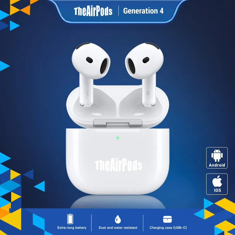 ThePods Gen 4 Asli Bluetooth Headset/TheAirPods TWS Headset With MEI & Serial Number Detectable+ Active Noice Cancellation Spatial Audio HD Hifi True Stereo For Android iOS Kualitas Premium Headset Bluetooth