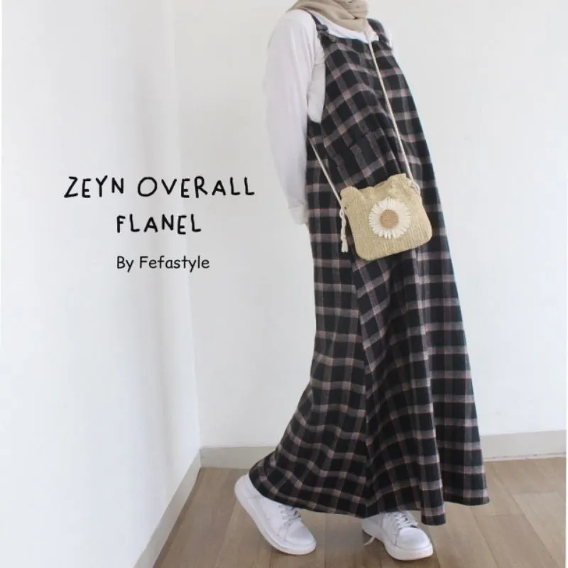 FEFA STYLE - OVERALL FLANEL- ZEYN OVERALL FLANEL (INNER DIJUAL TERPISAH)