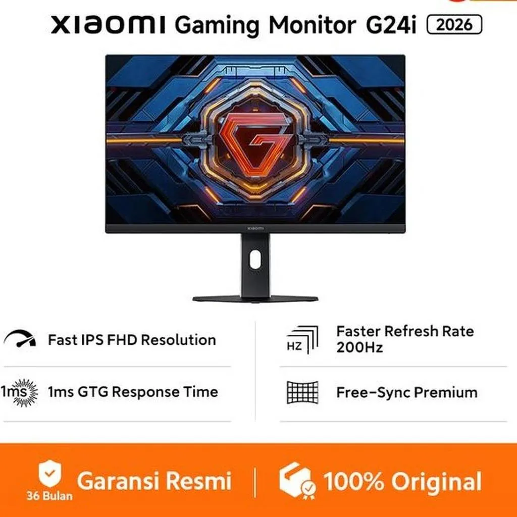 Monitor LED LCD Xiaomi G24i 2026 G-24i | 24" inch | FHD 1080p | Panel IPS | 200Hz Garansi Resmi 3 Tahun