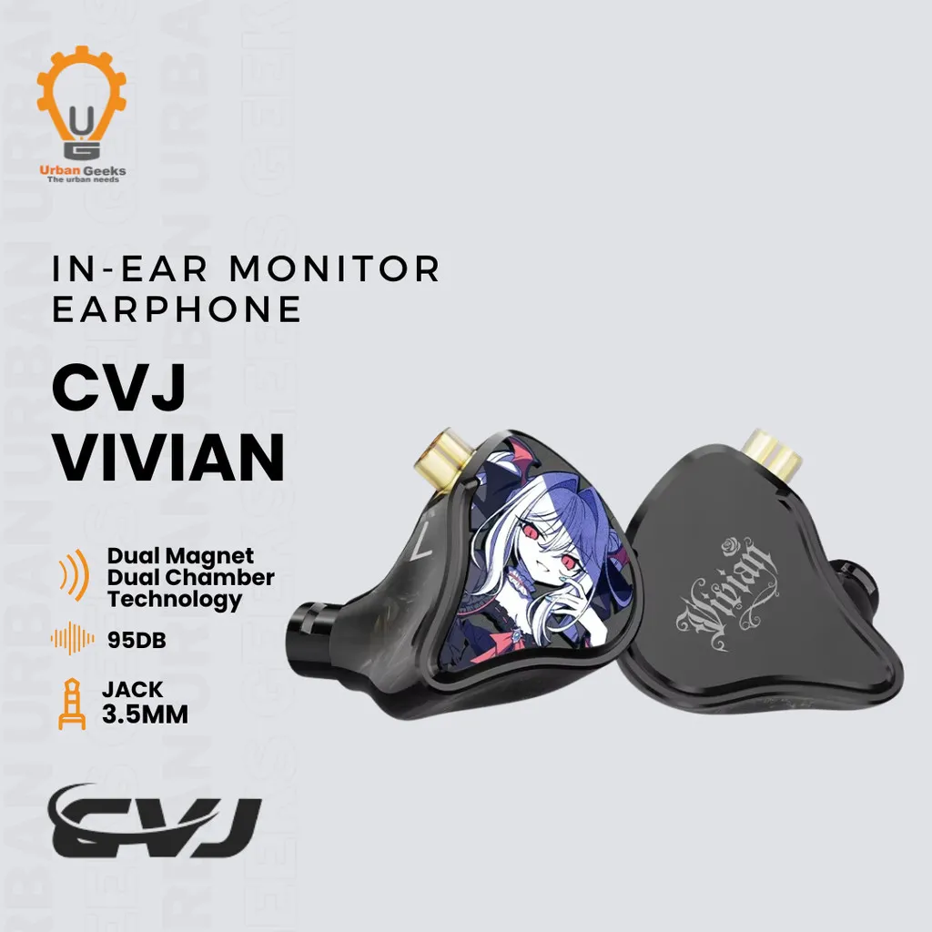CVJ Vivian IEM Earphone Hifi Anime Waifu Edition & Standard Edition In Ear Monitor Headset Music and Gaming