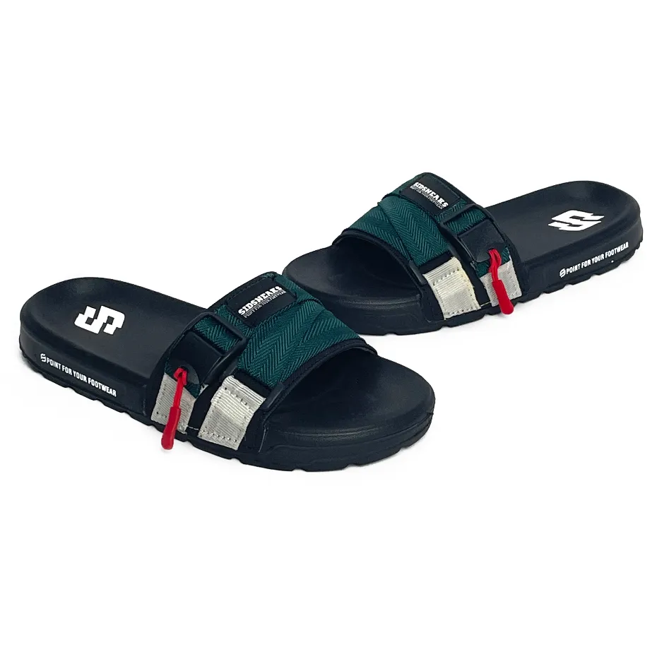 SIDSNEAKS - Sandal Selop Pria Sidslide - Deep Green