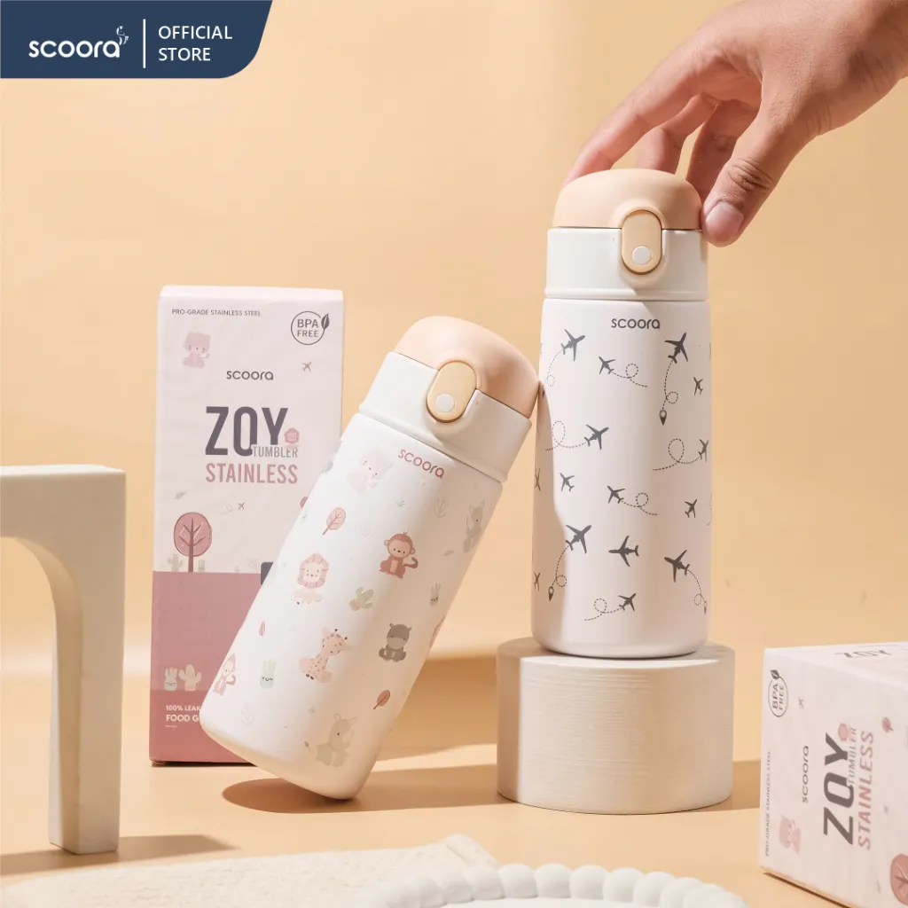 SCOORA Zoy Botol Minum Stainless Anak Dengan Sedotan