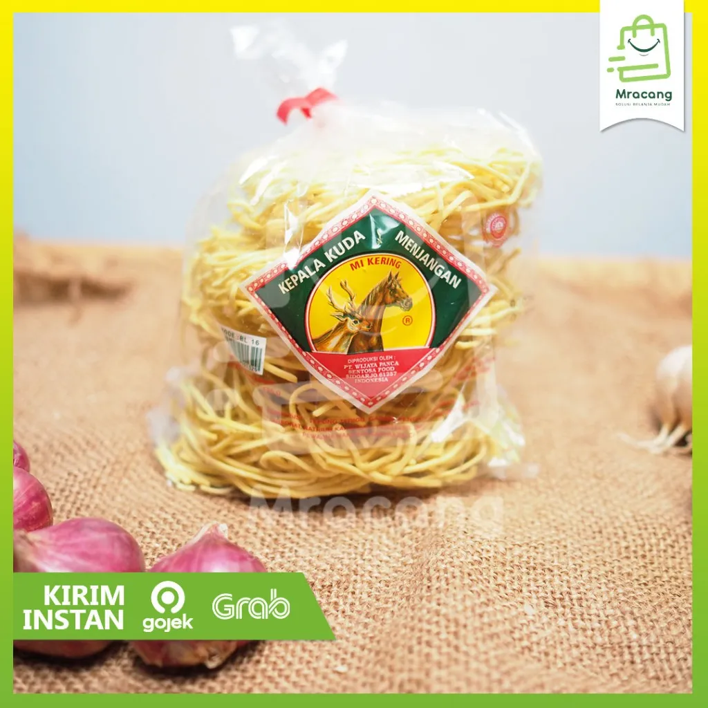 Mie Telur Gulung Mie Kering Cap Kepala Kuda Menjangan Berat 135gram
