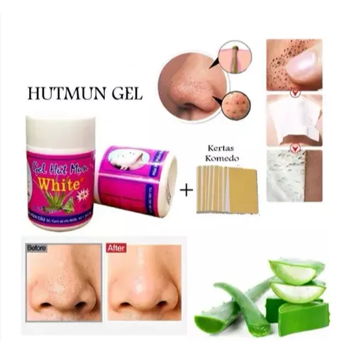 HUT MUN - Masker Komedo Gel Original Aloevera White Pengangkat Komedo Pada Wajah