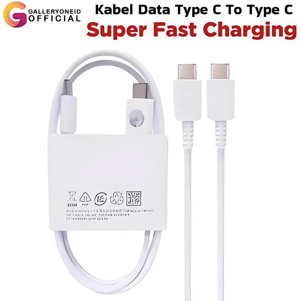 Type C To C Kabel Data Samsung Original Super Fast Charging Cable Charger HP Handphone