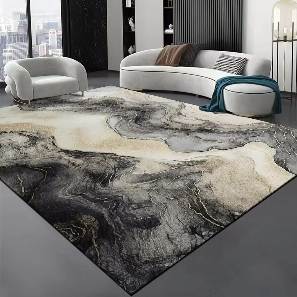 (100 x 150 CM, 150 x 200 CM &  200 x 300 CM ) BELI LOKAL TERBARU 3 UK Karpet Lantai Permadani Polyester Glossy AntiSlip Ruang Tamu / Kantor