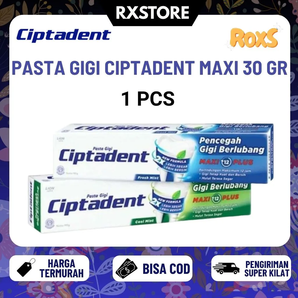 [RX] Ciptadent Pasta Gigi Maxi 30 gr Pencegah Gigi Berlubang Wangi Menthol Segar