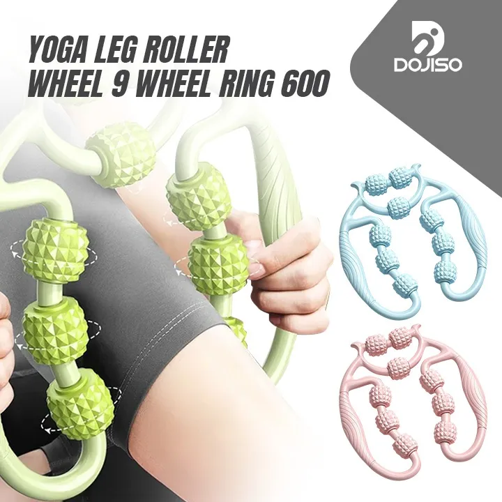 Yoga Leg Roller Wheel Ring 9Alat Pijat Yoga Pijit Leher Massage Hand Leg Roller Home Trainer