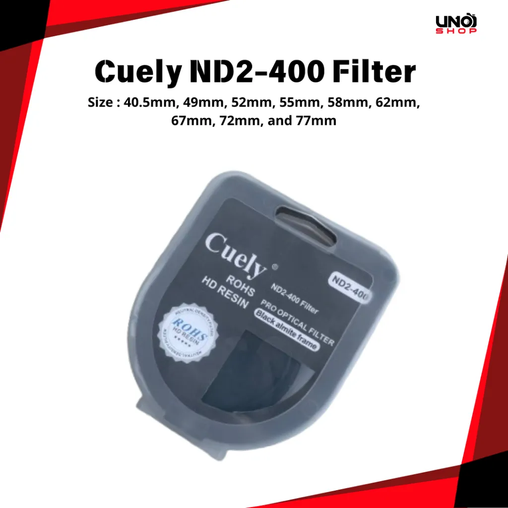 Cuely ND Fader ND2-400 Variable Neutral Density Filter for Canon Nikon Sony Camera Lens