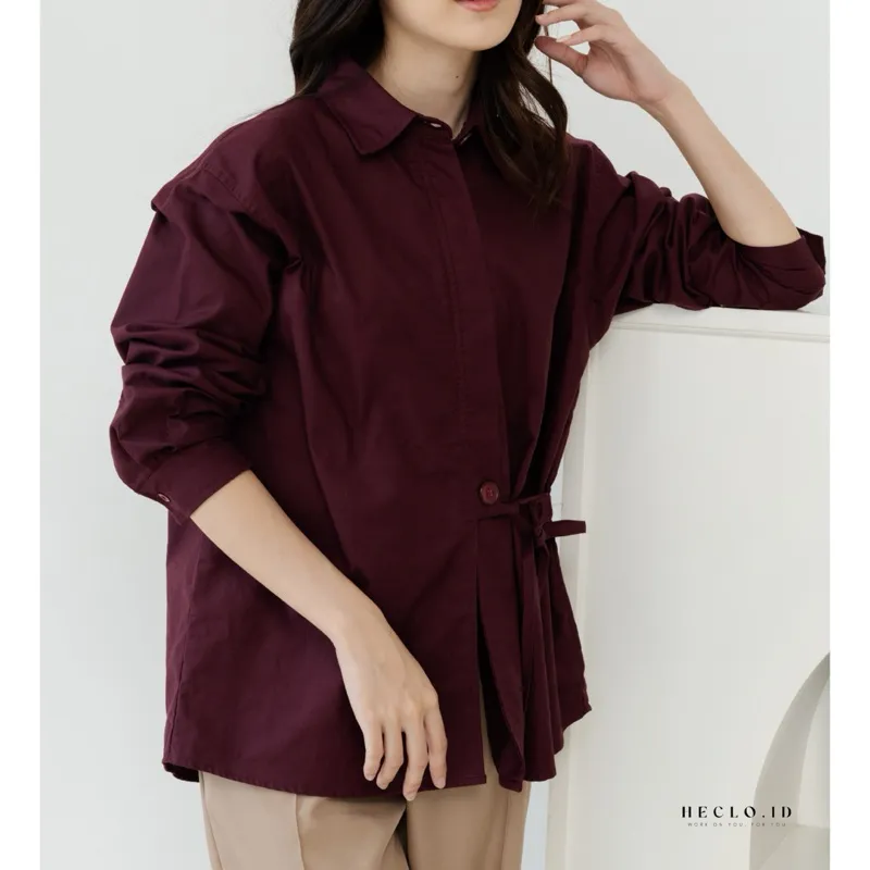 HECLO.ID - Seren Cotton Shirt | Atasan Wanita | Kemeja Wanita
