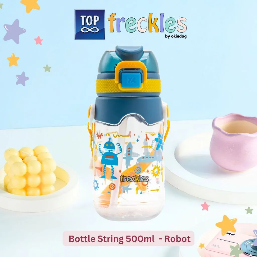 Freckles Bottle String Tritan Kids Bottle 550ML & 700ML - Botol Minum Anak dengan Tali Panjang
