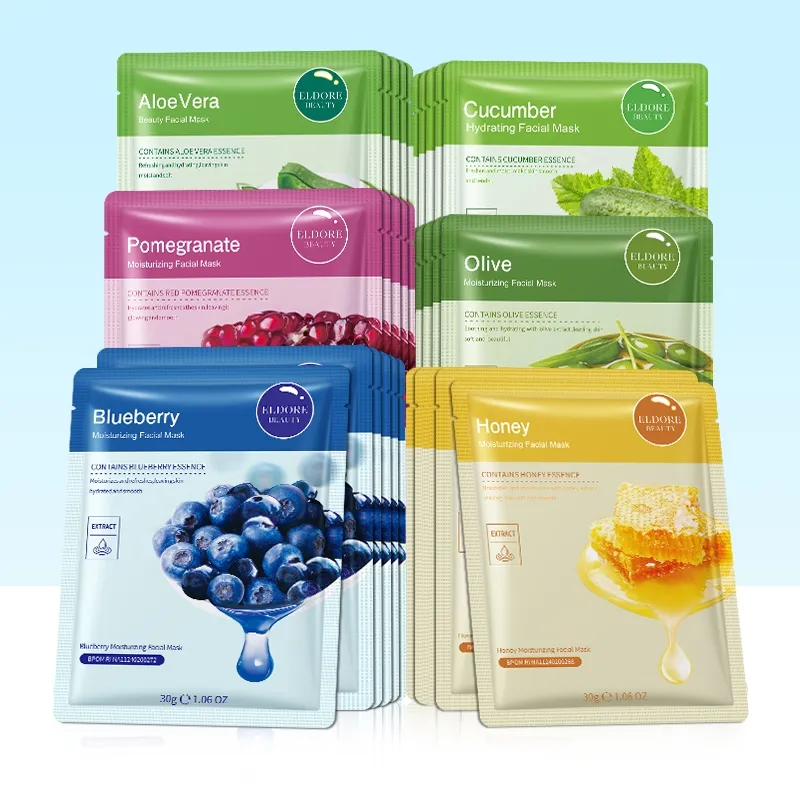 ELDORE PAKET ISI 12  Masker Facial Sheet Mask