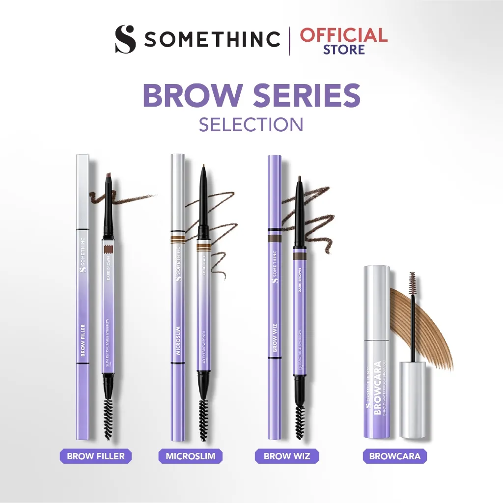 SOMETHINC Brow Series - BROW WIZ Retractable Eyebrow, Brow Filler Slim Retractable Eyebrow, Microslim 4D Eyebrow Pencil, Browcara 24hold Waterproof Brow Gel