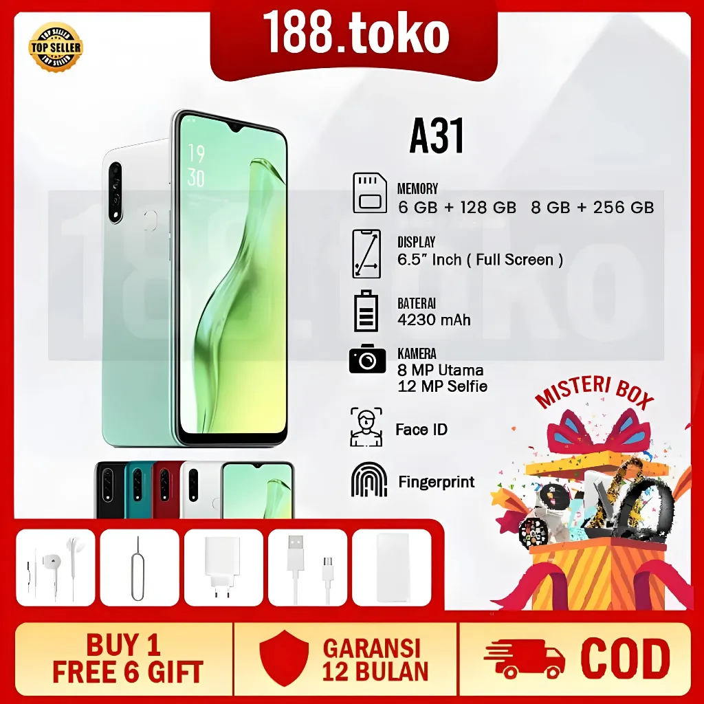 Smartphone A31 RAM 8/256GB 4G LTE  Baterai 4230Mah