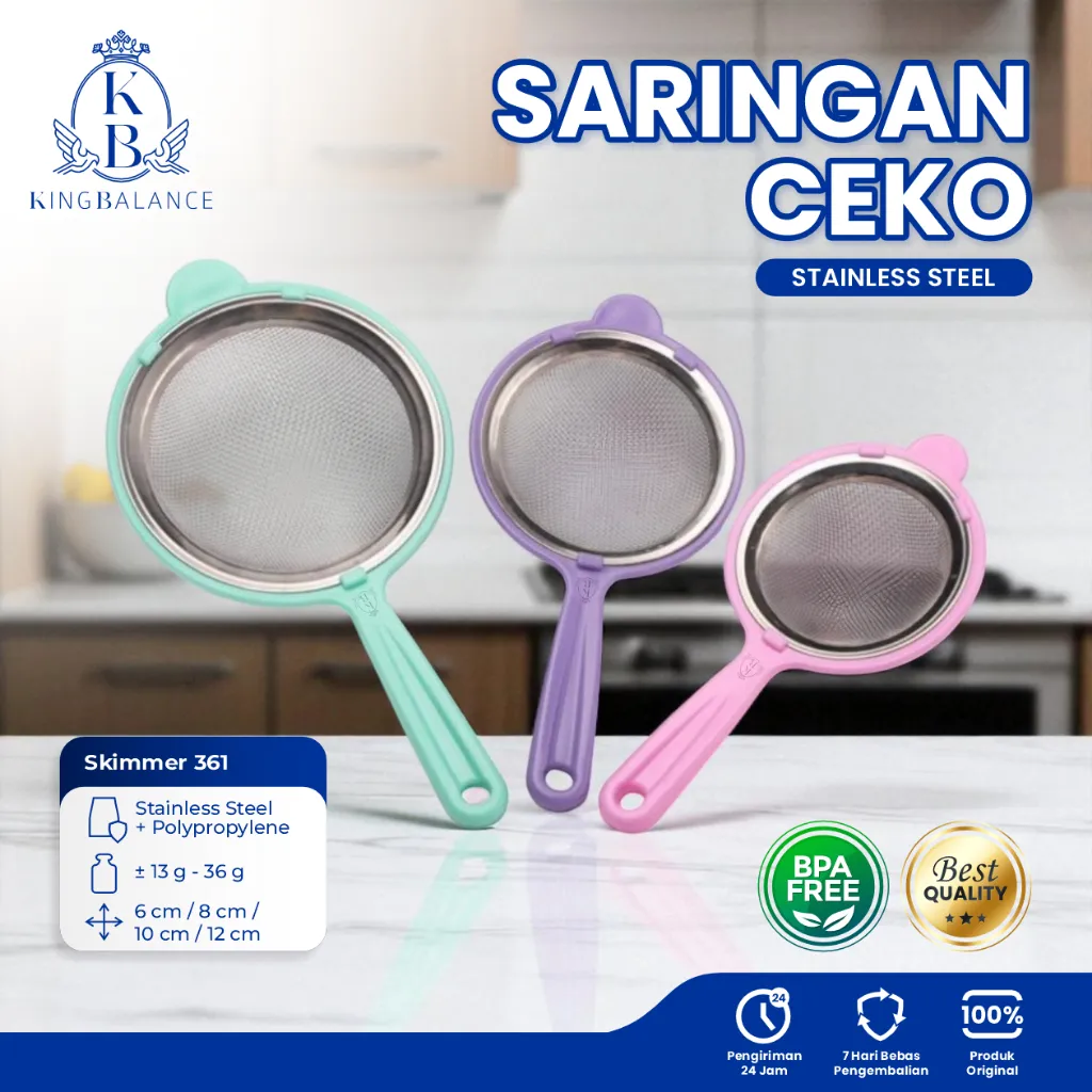 King Balance Saringan Mpasi Ceko Stainless Steel Skimmer 361 BPA Free 6 cm & 10 cm Original Quality