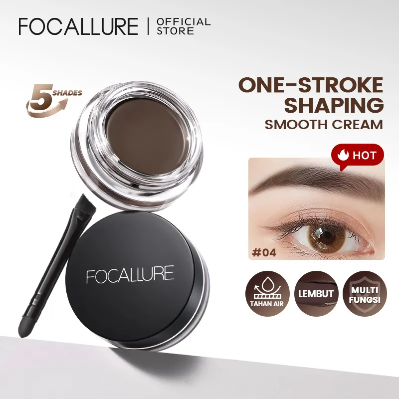 FOCALLURE Eyebrow Cream Eyebrow Gel Waterproof Pensil Alis Sikat Alis Tahan Air Tahan Lama Tahan Lama