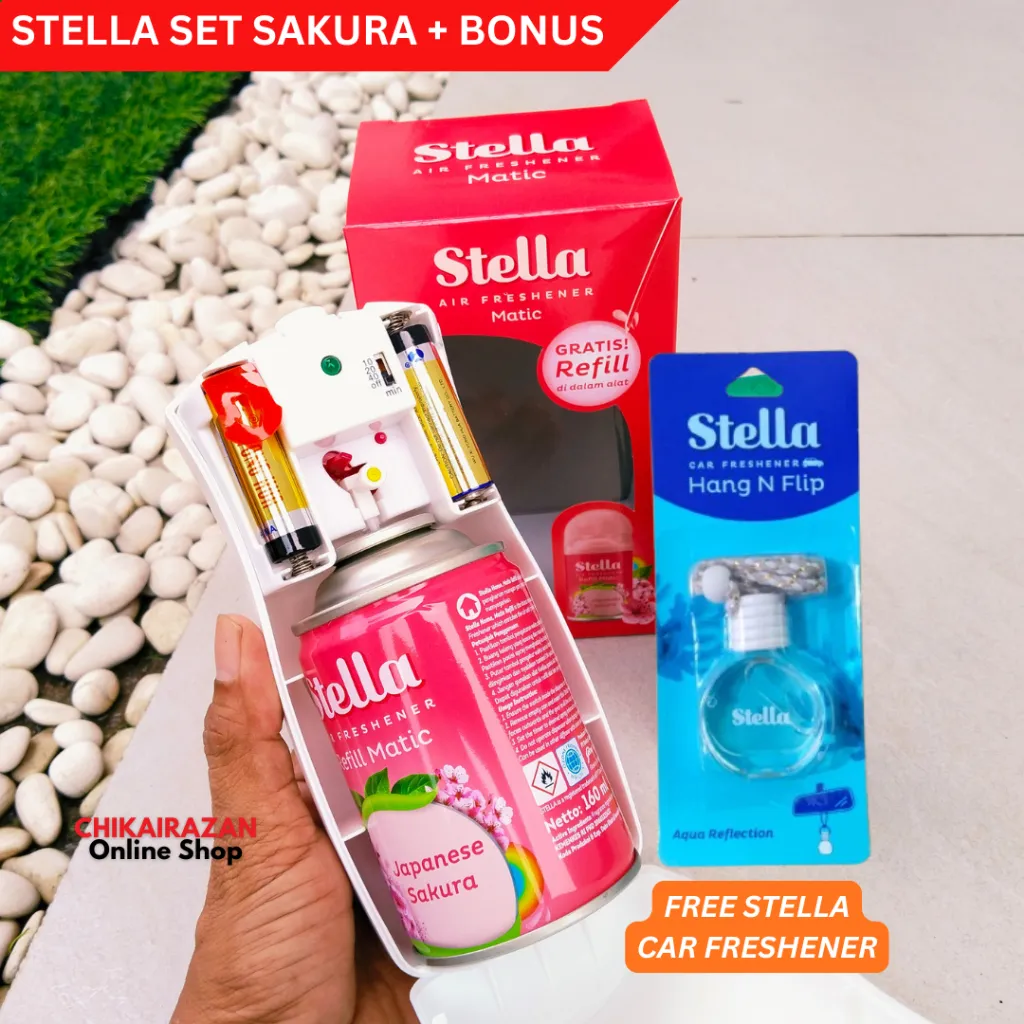 Stella Matic Set Lengkap Alat Isi dan Baterai Pengharum Ruangan Otomatis