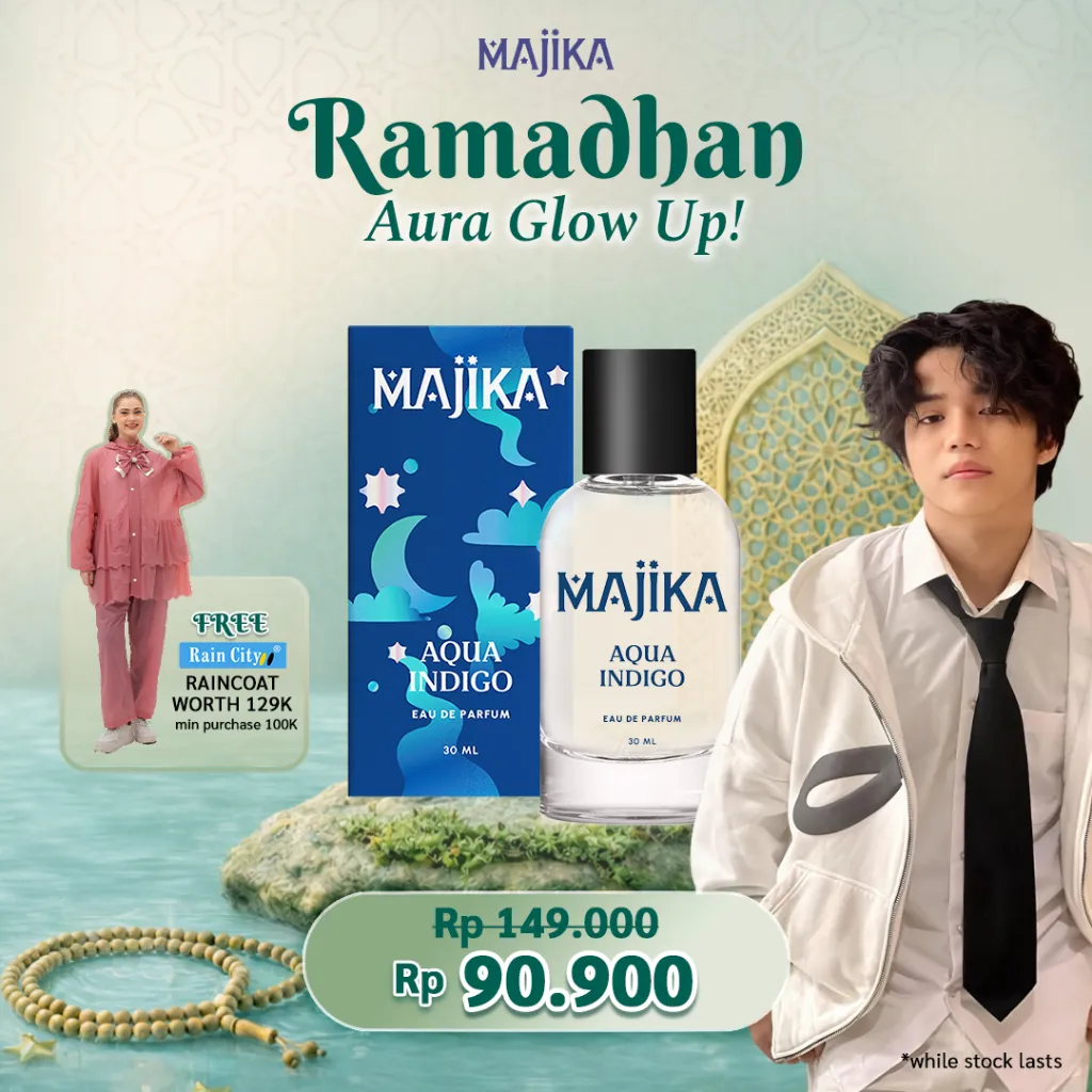 MAJIKA Aqua Indigo Eau de Parfum | 30 ML | Parfum Pria Tahan Lama v2