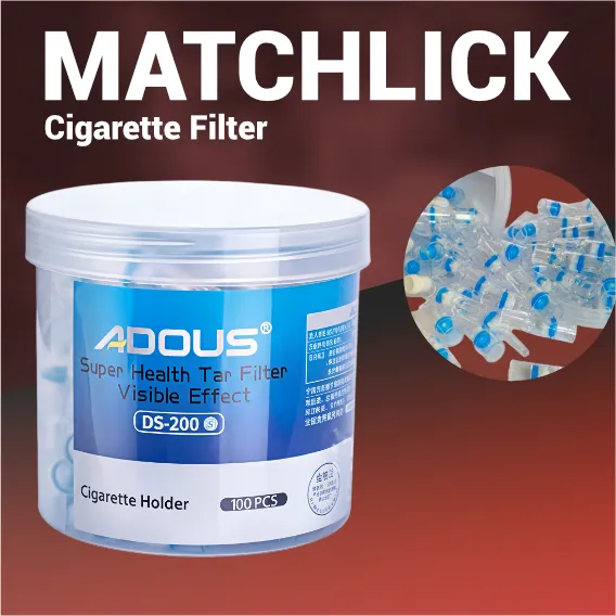 MATCHLICK Super Health Tar Filter Visible Effect DS-200 BLUE Pipa Filter Asap Rkk 100 pcs