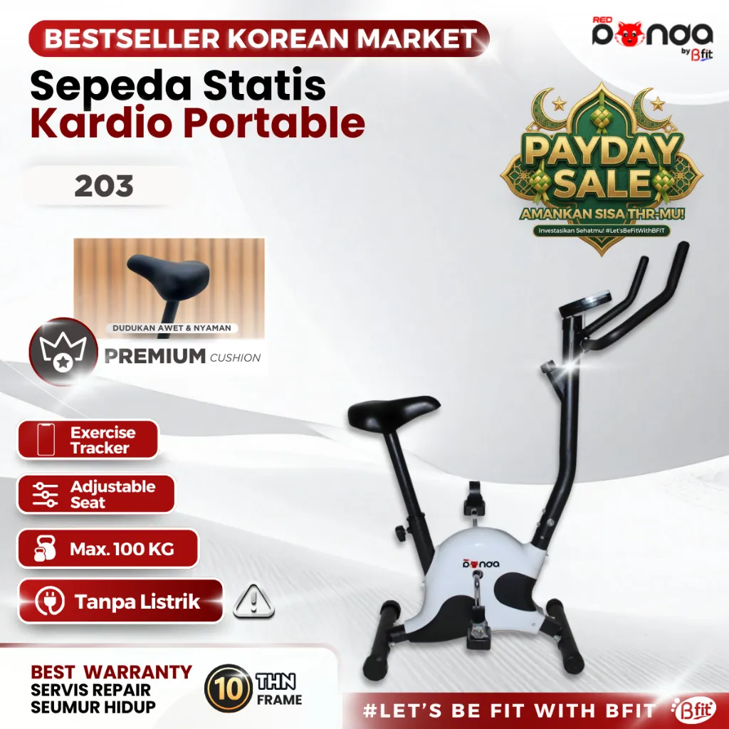 Sepeda Statis REDPANDA 203B Exercise Bike Sepeda Olahraga Cardio Portable Alat Fitness Gym