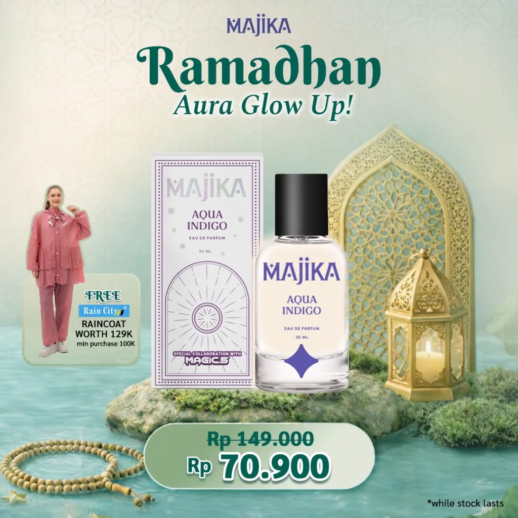 [MAGIC 5 x MAJIKA Blind Box] AQUA INDIGO Eau de Parfum | 30 ML | Free Sticker MAGIC 5 Random