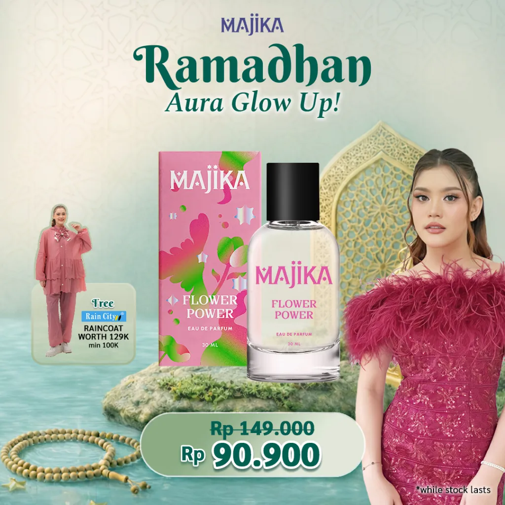 MAJIKA Flower Power Eau de Parfum | 30 ML | Parfum Wanita Tahan Lama [Monday]