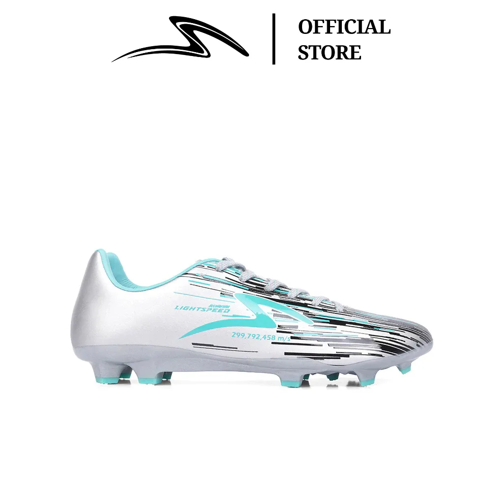 SPECS SEPATU SEPAK BOLA LIGHTSPEED REBORN FG SILVER/BLACK/AQUA SPE1010574