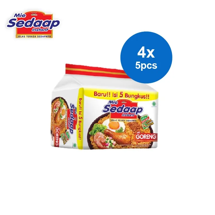 Mie Sedaap Mi Goreng Mie Instan 5 x 90 gr (4 pack)