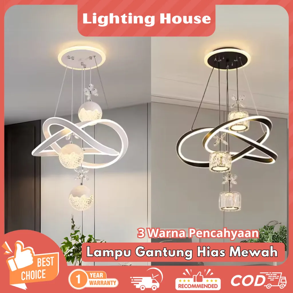 Lighting House(Garansi 1 Tahun) Lampu Gantung Restoran Baru Lampu Tidur Nordik Modern LED Lampu Restoran Lampu Gantung Toko Lampu Langit-langit Lampu Hias Tinggi Komersial LH