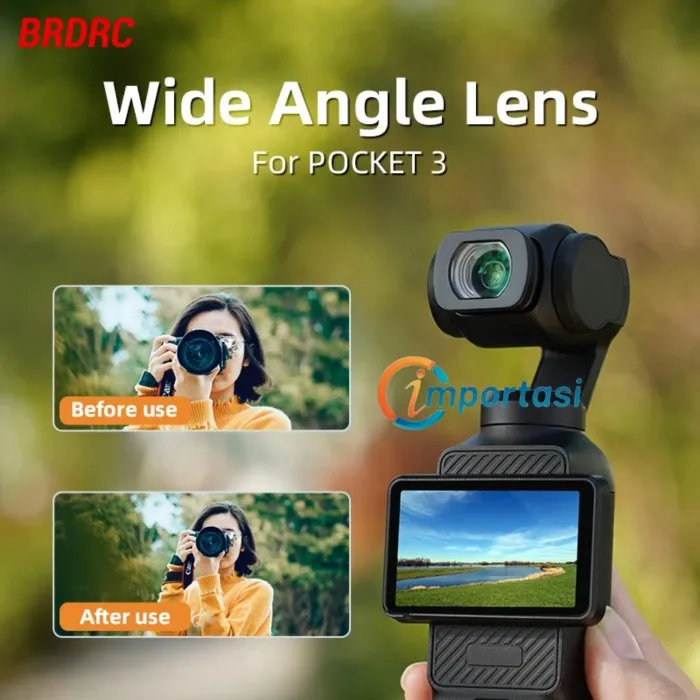 Wide Angle Lens Filter for DJI OSMO POCKET 3 Optical Glass Lensa