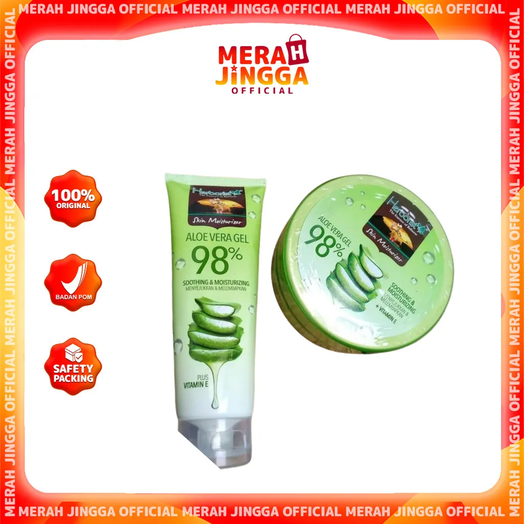 Herborist Aloe Vera Gel TUBE 100gr | JAR 250gr | Merah Jingga Official