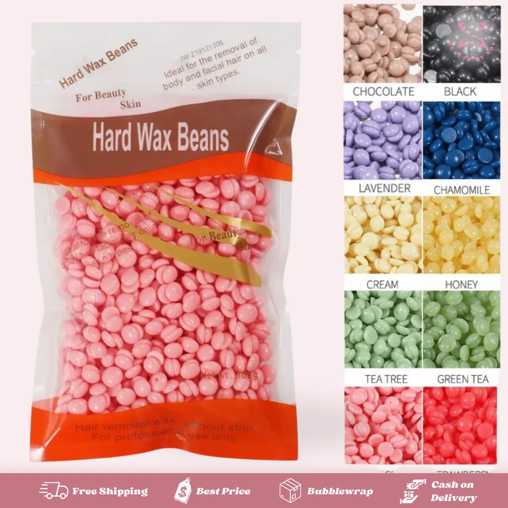 HARD WAX BEANS WAX 100 gr Waxing Perontok Pencabut Bulu Tanpa Strip