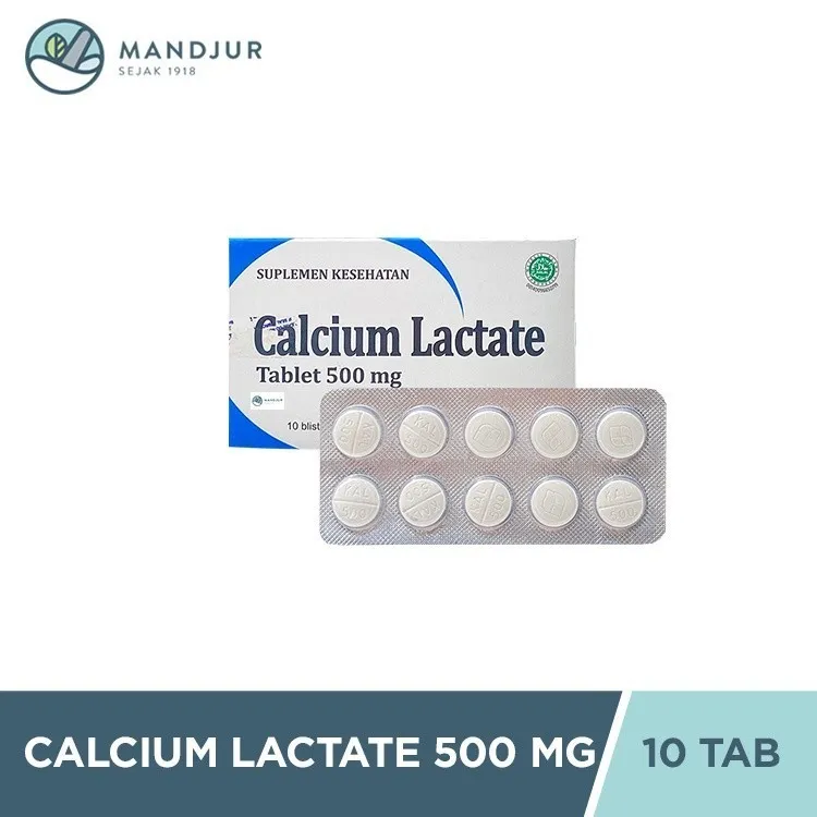 Calcium Lactate 500 mg 10 Tablet - Memenuhi Kebutuhan Kalsium