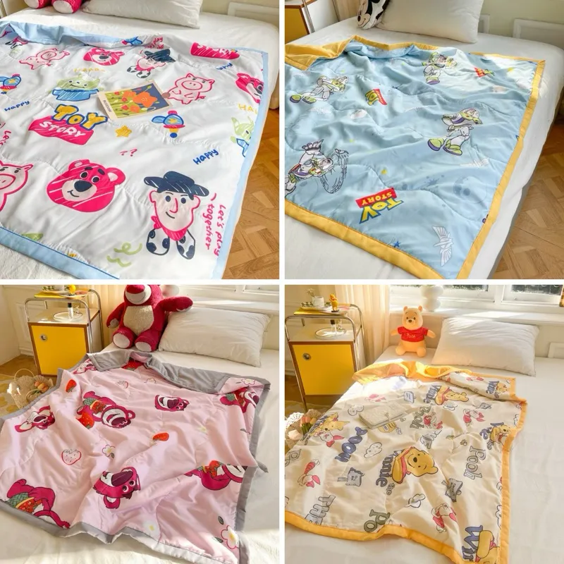 SELIMUT ANAK COTTON KATUN Toy Story Lotso Daisy Mickey Minnie Pooh Karakter Selimut Lembut Halus Adem Sejuk Premium 110 x 145 cm Murah Viral BL3