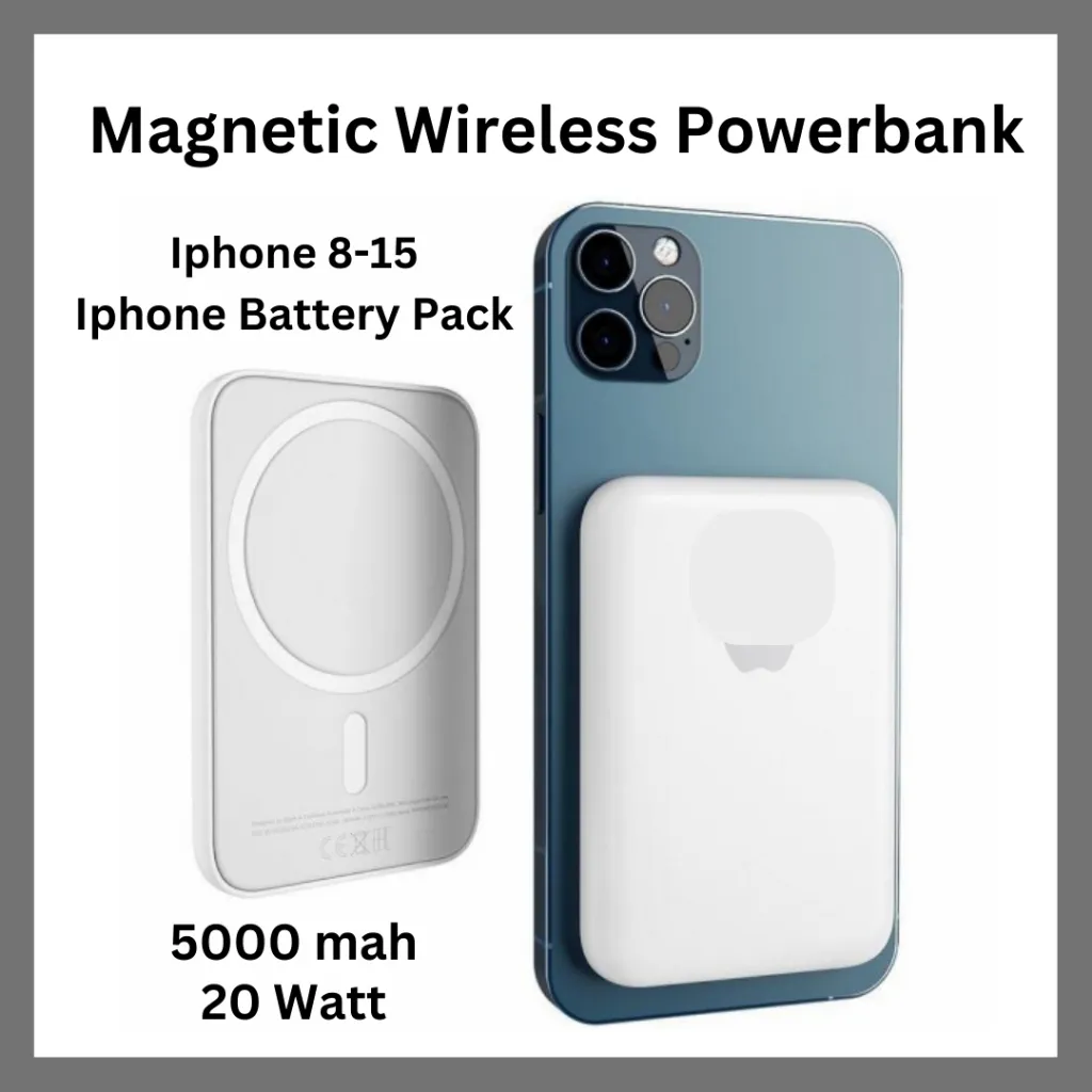 Magnetic Powerbank 5000 10000 Mah Wireless Charger For Iphone Android